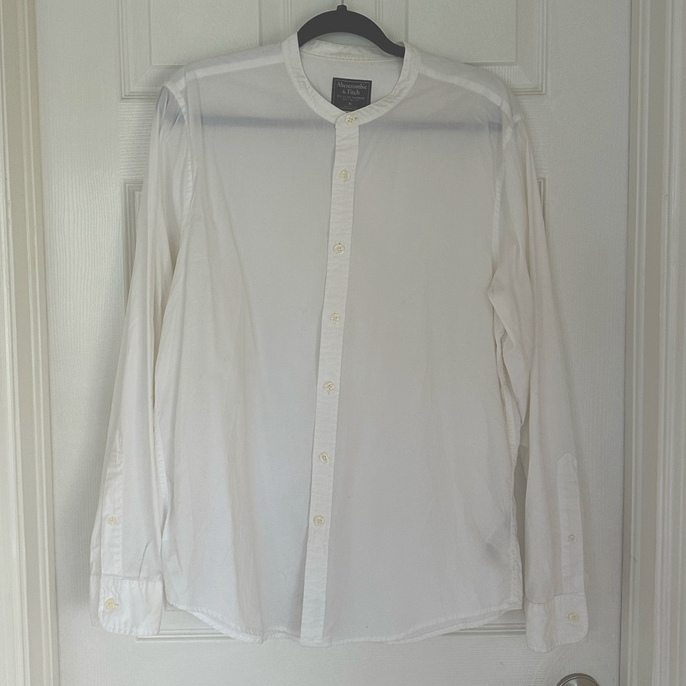 Collarless dress Shirt